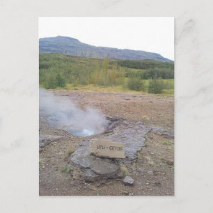 Cartão Postal Litli Geysir, Haukadalur, Islândia