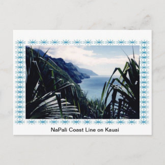 Cartão Postal Litoral do Cartão-NaPali, Kauai, Havaí