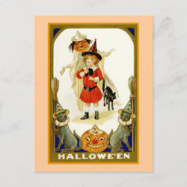 Cartão Postal Little Boy Halloween