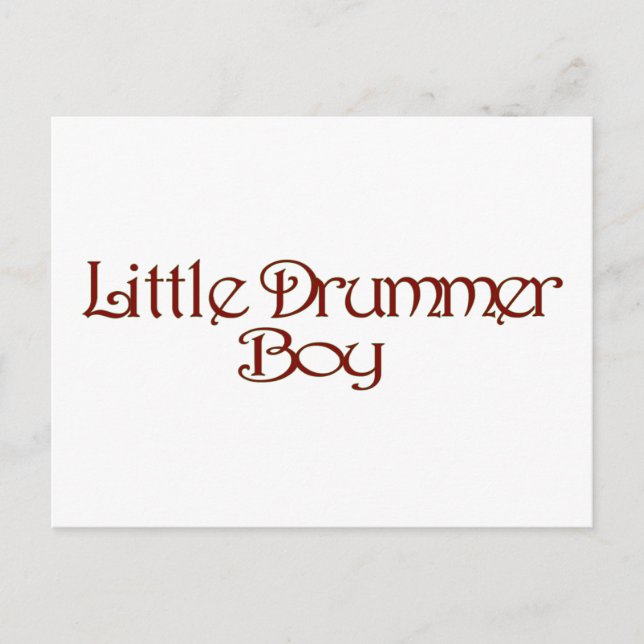 Cartão Postal Little Drummer Boy (Frente)