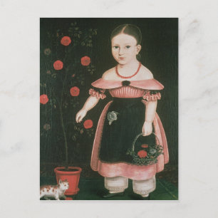 Cartão Postal Little Girl in Lavanda, 1840