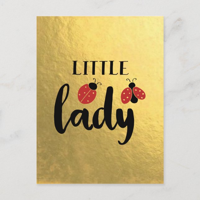 Cartão Postal Little Lady Ladybug (Frente)