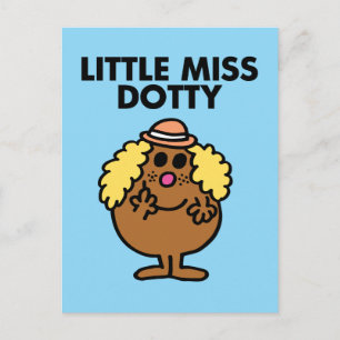 Cartão Postal Little Miss Dotty   Black Lettering