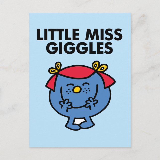 Cartão Postal Little Miss Giggles | Letra negra (Frente)