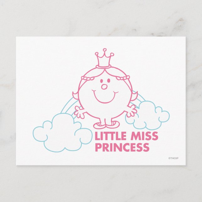 Cartão Postal Little Miss Princesa | Cabeça Nas Nuvens (Frente)