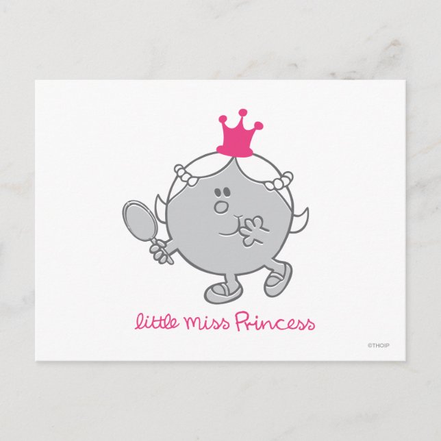 Cartão Postal Little Miss Princesa | Espelho (Frente)