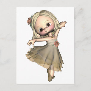Cartão Postal Little Toon Ballerina