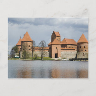 Cartão Postal Lituânia, Trakai. Castelo da Ilha 2