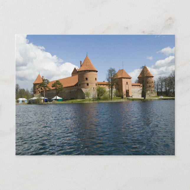 Cartão Postal Lituânia, Trakai. Castelo da Ilha 3 (Frente)