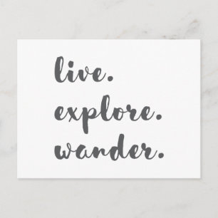 Cartão Postal Live Explorer Wander