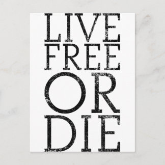 Cartão Postal Live Free ou Die