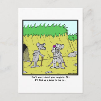 Cartão Postal Live in a Dump: Rat cartoon