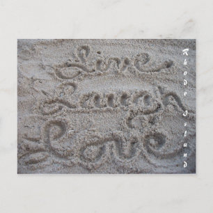 Cartão Postal Live, Laugh, Love Postcard