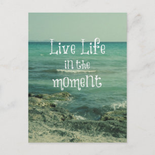 Cartão Postal Live Life in the Moment Cote with Beach Theme (Vid