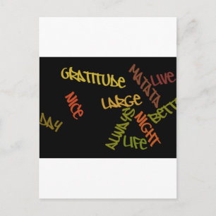 Cartão Postal Live Life Large Word Art Impressão
