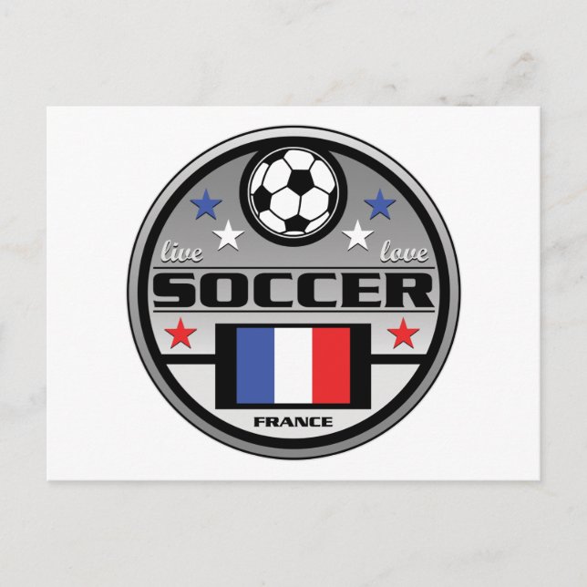 Cartão Postal Live Love Futebol France (Frente)