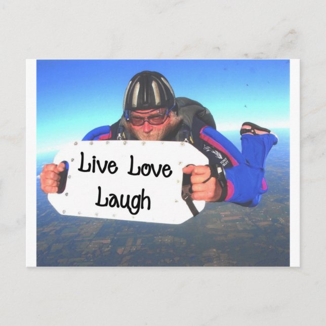 Cartão Postal Live Love Laugh (Frente)