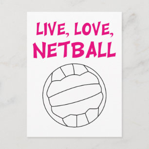 Cartão Postal Live Love Netball