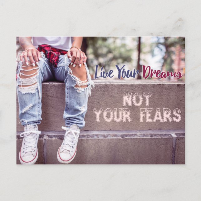 Cartão postal Live Your Dreams (Frente)