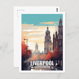 Cartão Postal Liverpool United Kingdom Famosos Locais de Viagem