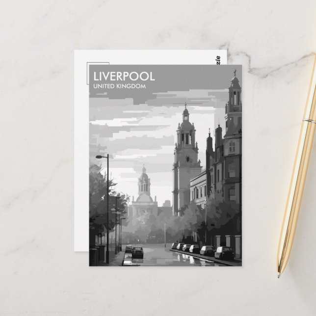 Cartão Postal Liverpool United Kingdom Viagem Postcard (Frente/Verso In Situ)