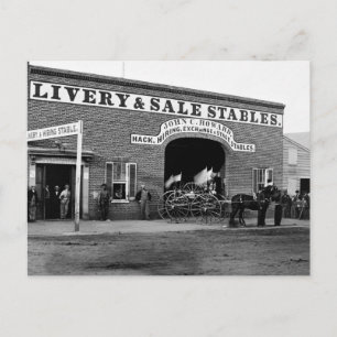 Cartão Postal Livery Stable, 1865