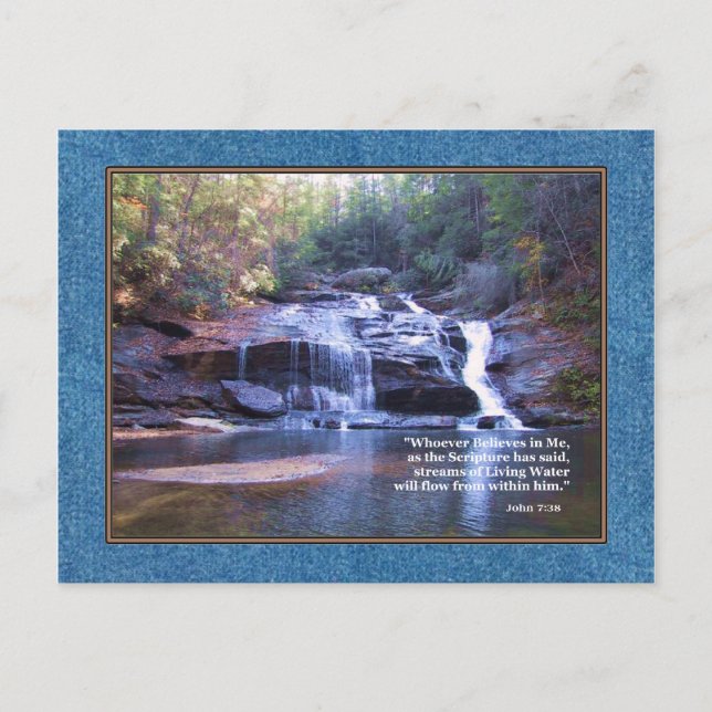 Cartão Postal Living Water John 7:38 (Frente)