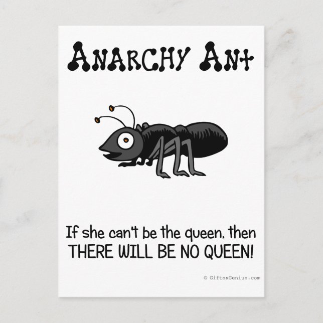 Cartão Postal Livrar-se da autoridade (Frente)