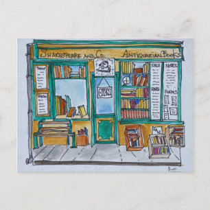 Cartão Postal Livraria Shakespeare & Co. Seine, Paris