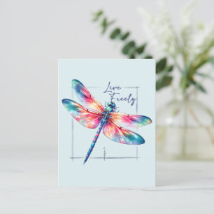 Cartão Postal Livremente ao Vivo - Dragonfly Artística