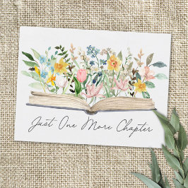 Cartão Postal Livro Aberto por Aquarela com Flores Estética Flor