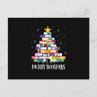 Cartão Postal Livro Bibliotecário Livros Sobre Árvore de Natal F