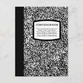 Cartão Postal Livro de Composição Personalizado Escola/Professor