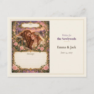 Cartão Postal Livro de Desejos de Casamento Anão