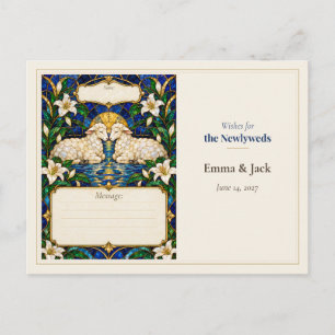 Cartão Postal Livro de Desejos de Casamento de Ovelhas