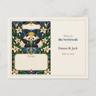 Cartão Postal Livro de Desejos de Casamento Panda