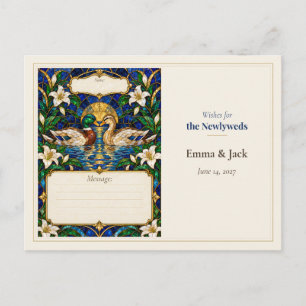 Cartão Postal Livro de Desejos de Convidados para Casamento de P