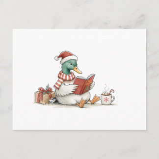 Cartão Postal Livro de Leitura de Pato de Natal para Leitores Ac