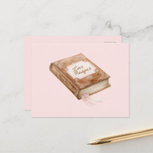 Cartão Postal Livro de Receitas de Amor
