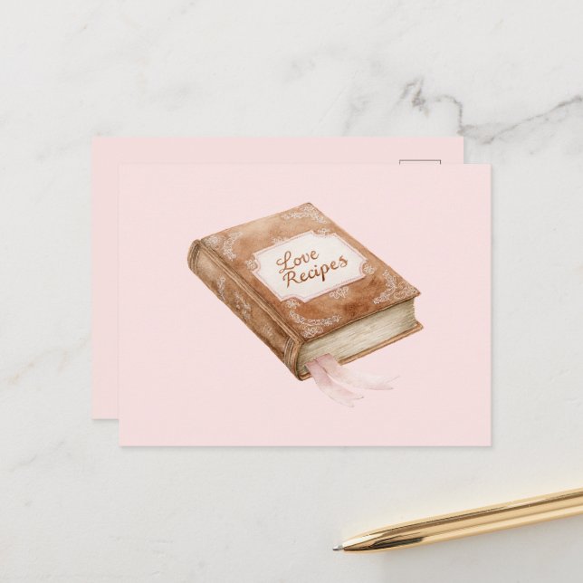Cartão Postal Livro de Receitas de Amor (Frente/Verso In Situ)