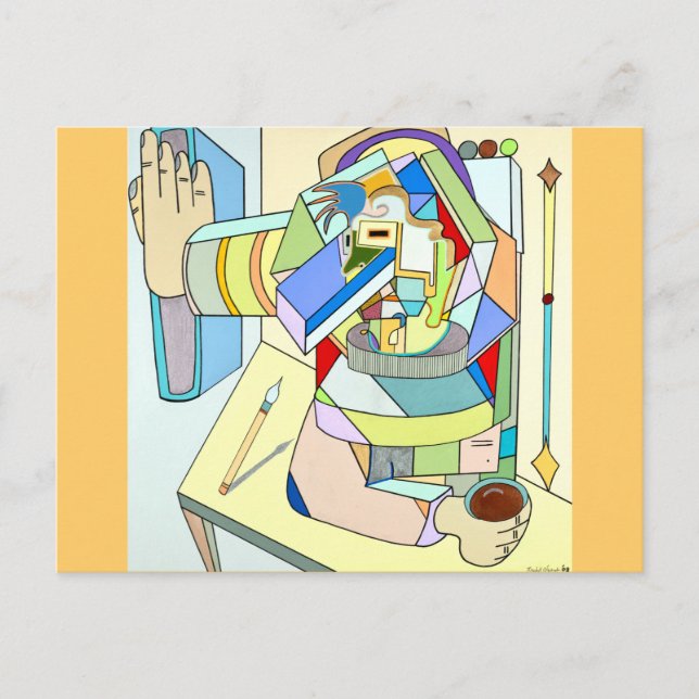 Cartão Postal "Livro de Regras" de Ruchell Alexander (Frente)