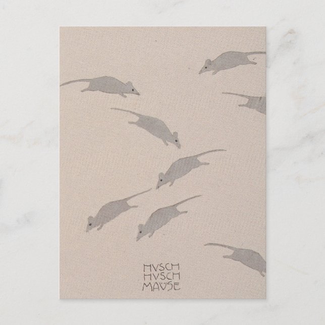 Cartão Postal Livro Koloman Moser-Picture para a sobrinha de Dit (Frente)