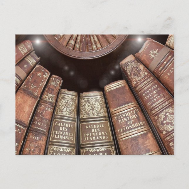 Cartão Postal Livros da biblioteca (Frente)