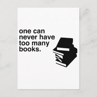 Cartão Postal livros demais