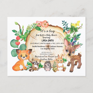 Cartão Postal Livros infantis sobre florestas e plantas floresta