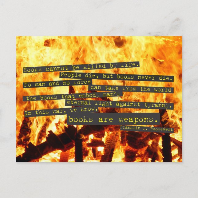 Cartão Postal Livros são Armas (Frente)