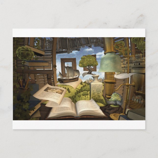 Cartão Postal Livros são conhecimento! (Frente)