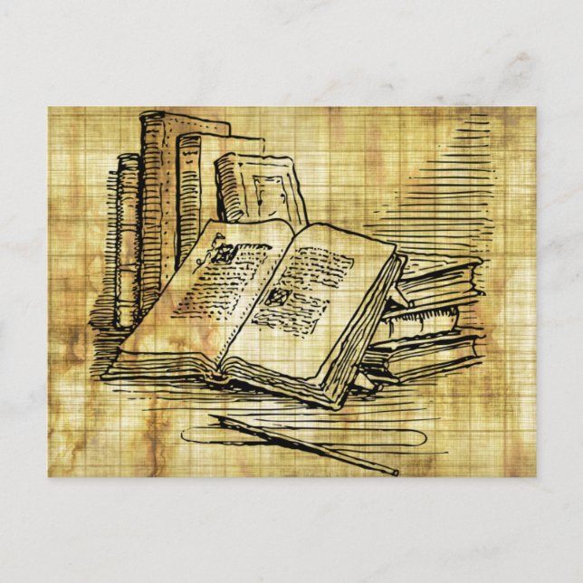 Cartão Postal Livros Vintage (Frente)