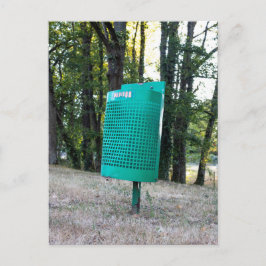Cartão Postal Lixeira Verde
