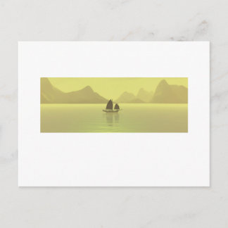 Cartão Postal Lixo chinês amarelo